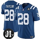Men & Women & Youth Indianapolis Colts #28 Jonathan Taylor Blue Jim Irsay Patch Vapor Limited Stitched Jersey,baseball caps,new era cap wholesale,wholesale hats