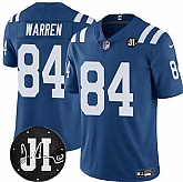 Men & Women & Youth Indianapolis Colts #84 Tyler Warren Blue Jim Irsay Patch Vapor Limited Stitched Jersey,baseball caps,new era cap wholesale,wholesale hats