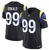 Men's Los Angeles Rams #99 Aaron Donald midnight blue 2025 F.U.S.E. 'Rivalries' Vapor Limited Stitched Jersey,baseball caps,new era cap wholesale,wholesale hats
