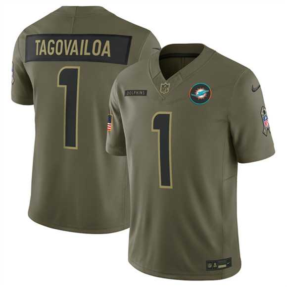 Men's Miami Dolphins #1 Tua Tagovailo Olive 2025 F.U.S.E. Salute to Service Limited Stitched Jersey Dyin,We sell and wholesale Men's Miami Dolphins #1 Tua Tagovailo Olive 2025 F.U.S.E. Salute to Service Limited Stitched Jersey Dyin on line form chian!
