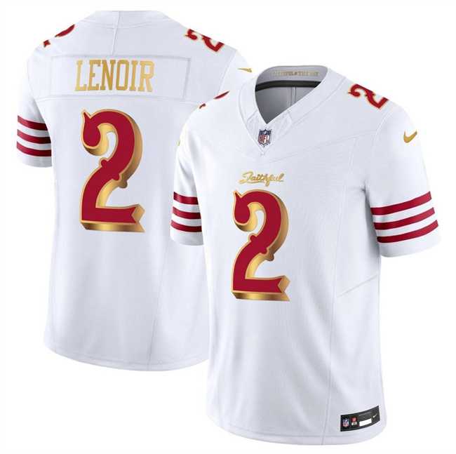 Men's San Francisco 49ers #2 Deommodore Lenoir White Gold 2025 F.U.S.E. 'Rivalries' Vapor Limited Stitched Jersey,We sell and wholesale Men's San Francisco 49ers #2 Deommodore Lenoir White Gold 2025 F.U.S.E. 'Rivalries' Vapor Limited Stitched Jersey on line form chian!