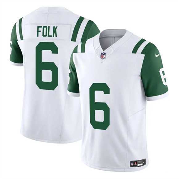 Men's New York Jets #6 Nick Folk White 2025 F.U.S.E. Classic Alternate Vapor Untouchable Limited Stitched Jersey,We sell and wholesale Men's New York Jets #6 Nick Folk White 2025 F.U.S.E. Classic Alternate Vapor Untouchable Limited Stitched Jersey on line form chian!