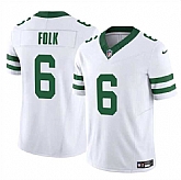Men's New York Jets #6 Nick Folk White 2025 F.U.S.E. Vapor Untouchable Limited Stitched Jersey,baseball caps,new era cap wholesale,wholesale hats