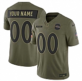 Men's Baltimore Ravens Active Player Custom Olive 2025 F.U.S.E. Salute to Service Limited Football Jersey,baseball caps,new era cap wholesale,wholesale hats