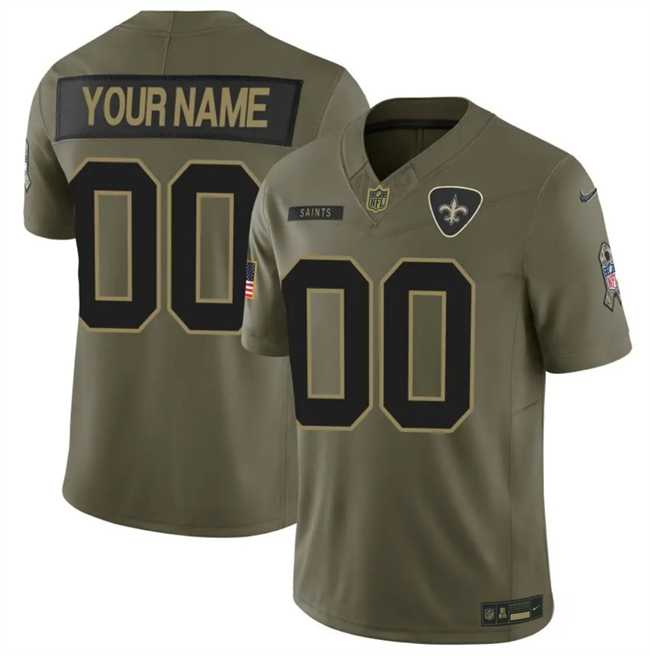 Men's New Orleans Saints Active Player Custom Olive 2025 F.U.S.E. Salute to Service Limited Stitched Football Jersey,We sell and wholesale Men's New Orleans Saints Active Player Custom Olive 2025 F.U.S.E. Salute to Service Limited Stitched Football Jersey on line form chian!