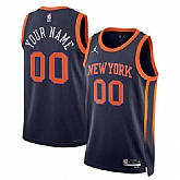 Men's New Yok Knicks Active Player Custom Black 2025 Statement Edition Stitched Basketball Jersey,baseball caps,new era cap wholesale,wholesale hats