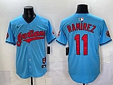 Men's Cleveland Guardians #11 Jose Ramirez Blue Vapor Premier Limited Stitched Jersey,baseball caps,new era cap wholesale,wholesale hats