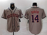Men's Houston Astros #14 Mauricio Dubon Grey Cool Base Stitched Jersey,baseball caps,new era cap wholesale,wholesale hats