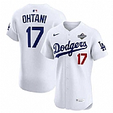 Men's Los Angeles Dodgers #17 Shohei Ohtani White 2025 World Series Cool  Base Sttiched Jersey Dzhi,baseball caps,new era cap wholesale,wholesale hats