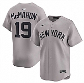Men's New York Yankees #19 Ryan McMahon Grey 2025 Limited Stitched Jersey Dzhi,baseball caps,new era cap wholesale,wholesale hats