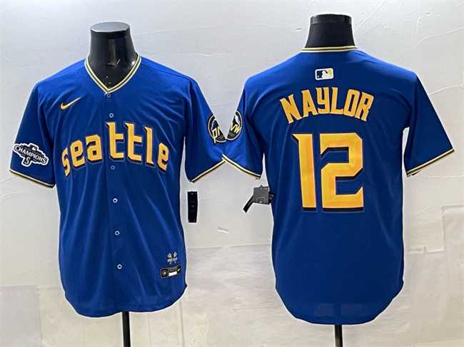 Men's Seattle Mariners #12 Josh Naylor Royal With 2025 AL West Division Champions Patch Limited Stitched jersey,We sell and wholesale Men's Seattle Mariners #12 Josh Naylor Royal With 2025 AL West Division Champions Patch Limited Stitched jersey on line form chian!