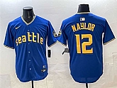Men's Seattle Mariners #12 Josh Naylor Royal 2025 Limited Stitched jersey,baseball caps,new era cap wholesale,wholesale hats