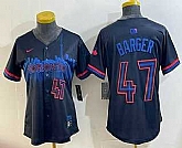 Women's Toronto Blue Jays #47 Addison Barger Black 2024 City Connect Limited Stitched Jersey,baseball caps,new era cap wholesale,wholesale hats