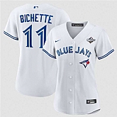 Women's Toronto Blue Jays #11 Bo Bichette White 2025 World Series Home Cool Base Stitched Jersey Dzhi,baseball caps,new era cap wholesale,wholesale hats
