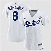 Women's Los Angeles Dodgers #8 Enrique Hernandez White 2025 World Series Home Cool Base Stitched Jersey Dzhi,baseball caps,new era cap wholesale,wholesale hats