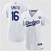 Women's Los Angeles Dodgers #16 Will Smith White 2025 World Series Home Cool Base Stitched Jersey Dzhi,baseball caps,new era cap wholesale,wholesale hats