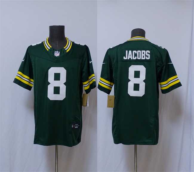 Men's Green Bay Packers #8 Josh Jacobs Green Vapor 2025 F.U.S.E. Limited Stitched Jersey,We sell and wholesale Men's Green Bay Packers #8 Josh Jacobs Green Vapor 2025 F.U.S.E. Limited Stitched Jersey on line form chian!