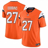 Men's Denver Broncos #27 J.K. Dobbins Orange 2025 F.U.S.E. Vapor Limited Stitched Jersey Dzhi,baseball caps,new era cap wholesale,wholesale hats