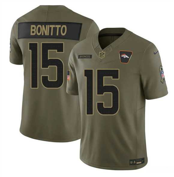 Men's Denver Broncos #15 Nik Bonitto Olive 2025 F.U.S.E. Salute to Service Limited Stitched Jersey Dyin,We sell and wholesale Men's Denver Broncos #15 Nik Bonitto Olive 2025 F.U.S.E. Salute to Service Limited Stitched Jersey Dyin on line form chian!