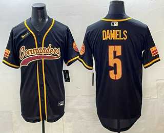 Mens Washington Commanders #5 Jayden Daniels Black Limited Stitched Baseball Jersey,We sell and wholesale Mens Washington Commanders #5 Jayden Daniels Black Limited Stitched Baseball Jersey on line form chian!