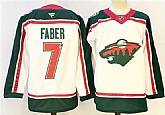 Men's Minnesota Wild #7 Brock Faber White 2025 25th Anniversary Stitched Jersey,baseball caps,new era cap wholesale,wholesale hats