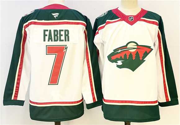 Men's Minnesota Wild #7 Brock Faber White 2025 25th Anniversary Stitched Jersey,We sell and wholesale Men's Minnesota Wild #7 Brock Faber White 2025 25th Anniversary Stitched Jersey on line form chian!