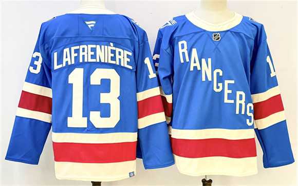 Men's New York Rangers #13 Alexis Lafreniere Blue 2025 Stitched Jersey,We sell and wholesale Men's New York Rangers #13 Alexis Lafreniere Blue 2025 Stitched Jersey on line form chian!