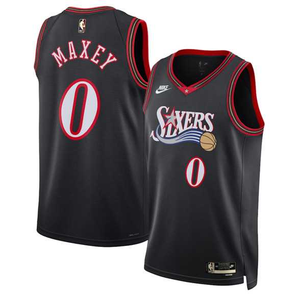 Men's Philadelphia 76ers #0 Tyrese Maxey Black 2025 Classic Edition Stitched Jersey Dzhi,We sell and wholesale Men's Philadelphia 76ers #0 Tyrese Maxey Black 2025 Classic Edition Stitched Jersey Dzhi on line form chian!