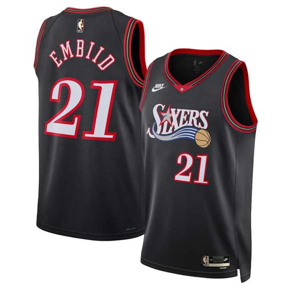 Men's Philadelphia 76ers #21 Joel Embiid Black 2025 Classic Edition Stitched Jersey Dzhi,We sell and wholesale Men's Philadelphia 76ers #21 Joel Embiid Black 2025 Classic Edition Stitched Jersey Dzhi on line form chian!