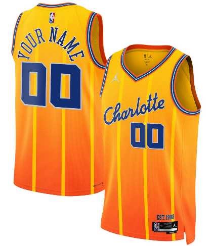 Men's Charlotte Hornets Active Player Custom Gold 2025-26 City Edition Swingman Stitched Jersey,We sell and wholesale Men's Charlotte Hornets Active Player Custom Gold 2025-26 City Edition Swingman Stitched Jersey on line form chian!