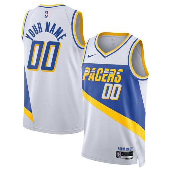 Men's Indiana Pacers Active Player Custom White 2025-26 City Edition Stitched Basketball Jersey,We sell and wholesale Men's Indiana Pacers Active Player Custom White 2025-26 City Edition Stitched Basketball Jersey on line form chian!
