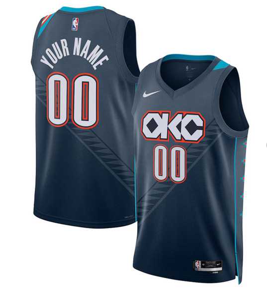 Men's Oklahoma City Thunder Active Player Custom Navy 2025-26 City Edition Swingman Stitched Basketball Jersey,We sell and wholesale Men's Oklahoma City Thunder Active Player Custom Navy 2025-26 City Edition Swingman Stitched Basketball Jersey on line form chian!