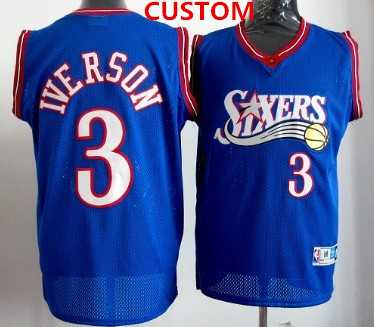 Men's Philadelphia 76ers Custom blue swingman throwback jersey,We sell and wholesale Men's Philadelphia 76ers Custom blue swingman throwback jersey on line form chian!