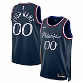 Men's Philadelphia 76ers Active Player Custom Navy 2025-26 City Edition Swingman Stitched Jersey,baseball caps,new era cap wholesale,wholesale hats