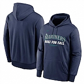 Men's Seattle Mariners Navy 2025 Postseason Collection Therma Hoodie,baseball caps,new era cap wholesale,wholesale hats