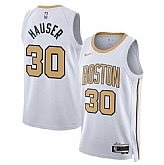 Men's Boston Celtics #30 Sam Hauser White 2025-26 City Edition Swingman Stitched Jersey Dzhi,baseball caps,new era cap wholesale,wholesale hats