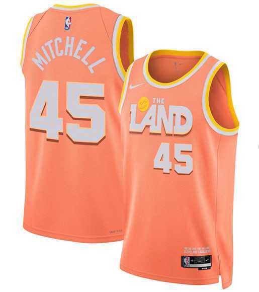 Men's Cleveland Cavaliers #45 Donovan Mitchell Orange 2025-26 City Edition Swingman Stitched Jersey Dzhi,We sell and wholesale Men's Cleveland Cavaliers #45 Donovan Mitchell Orange 2025-26 City Edition Swingman Stitched Jersey Dzhi on line form chian!