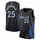 Men's Dallas Mavericks #25 P.J. Washington Black 2025-26 City Edition Stitched Jersey Dzhi,baseball caps,new era cap wholesale,wholesale hats