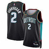 Men's Detroit Pistons #2 Cade Cunningham Cade Cunningham Black 2025-26 City Edition Stitched Jersey Dzhi,baseball caps,new era cap wholesale,wholesale hats