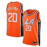 Men's Los Angeles Clippers #20 John Collins Orange 2025-26 City Edition Swingman Stitched Jersey Dzhi,baseball caps,new era cap wholesale,wholesale hats