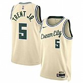 Men's Milwaukee Bucks #5 Gary Trent Jr. Cream 2025-26 City Edition Swingman Stitched Jersey Dzhi,baseball caps,new era cap wholesale,wholesale hats