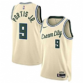 Men's Milwaukee Bucks #9 Bobby Portis Cream 2025-26 City Edition Swingman Stitched Jersey Dzhi,baseball caps,new era cap wholesale,wholesale hats