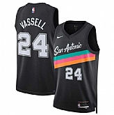 Men's San Antonio Spurs #24 Devin Vassell Black 2025-26 City Edition Swingman Stitched Jersey Dzhi,baseball caps,new era cap wholesale,wholesale hats