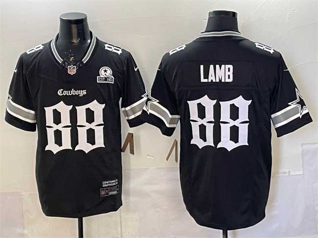 Men's Dallas Cowboys #88 CeeDee Lamb Black 2025 F.U.S.E. 'Gothic Lone Star Edition' With Established In 1960 Patch Vapor Limited Stitched Jersey Dzhi,We sell and wholesale Men's Dallas Cowboys #88 CeeDee Lamb Black 2025 F.U.S.E. 'Gothic Lone Star Edition' With Established In 1960 Patch Vapor Limited Stitched Jersey Dzhi on line form chian!