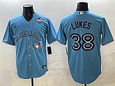 Men's Toronto Blue Jays #38 Nathan Lukes Blue 2025 World Series Cool Base Stitched Jersey,baseball caps,new era cap wholesale,wholesale hats