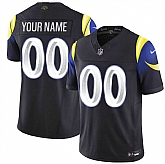 Men's Los Angeles Rams Active Player Custom Midnight Blue 2025 F.U.S.E. 'Rivalries' Vapor Limited Football Stitched Jersey,baseball caps,new era cap wholesale,wholesale hats