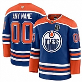 Men's Edmonton Oilers Custom Royal 2025 Stanley Cup Final Patch Stitched Hockey Jersey,baseball caps,new era cap wholesale,wholesale hats