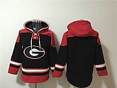Men's Georgia Bulldogs Blank Black Ageless Must-Have Lace-Up Pullover Hoodie,baseball caps,new era cap wholesale,wholesale hats
