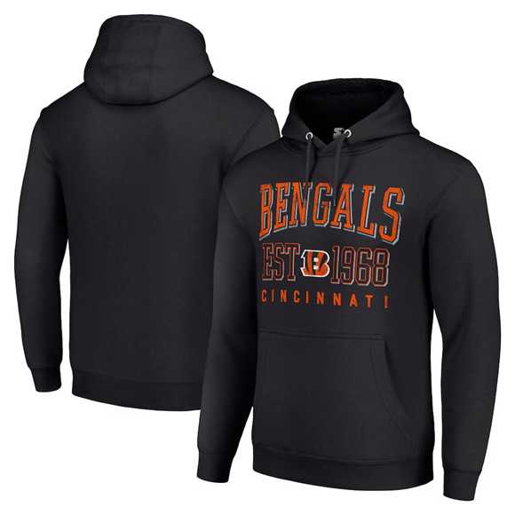 Men's Cincinnati Bengals Black Throwback Logo Pullover Hoodie,We sell and wholesale Men's Cincinnati Bengals Black Throwback Logo Pullover Hoodie on line form chian!