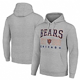 Men's Chicago Bears Gray Throwback Logo Pullover Hoodie,baseball caps,new era cap wholesale,wholesale hats